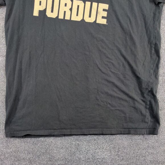Fanatics Men's Purdue Boilermakers T-Shirt Black XLT Short Sleeve 100% Cotton - Picture 4 of 11